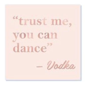 New cocktail napkins Trust me you can dance vodka